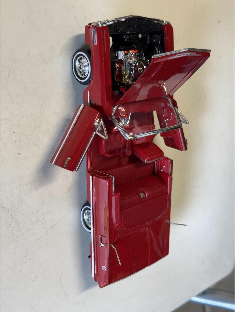 WELLY  1971 Chevy Chevelle SS 454 Cowl Induction Hood Convertible RED